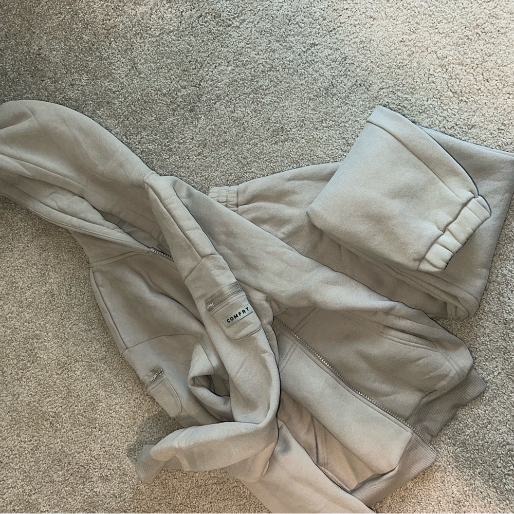 Comfrt Hoodie and Sweatpants Set, color - STONE